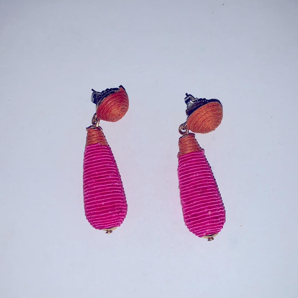 Boston Proper Hot Pink/Orange Boho Earrings